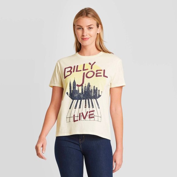 Billy Joel Tops - Billy Joel Cream Live in the City Piano Short Sleeve Graphic Essential T-Shirt